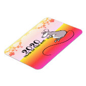 マウス漫画月ラット新年2020春午後 マグネット (左側)