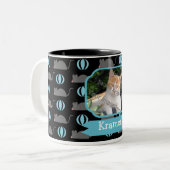 マウス男性猫の名前および写真のコーヒー・マグ ツートーンマグカップ (正面左)