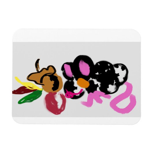 マウス秋おもしろい マグネット (横)