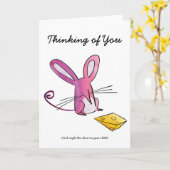 マウス考えるのカード カード (黄色い花)