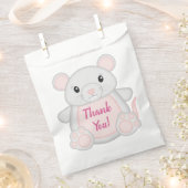 マウス誕生日パーティーピンク フェイバーバッグ (クリップ留めされた状態)