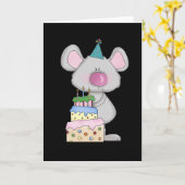 マウス誕生日Tシャツとギフト カード (黄色い花)