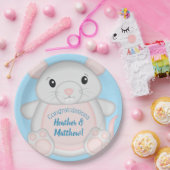 マウス赤ちゃんシャワーブルー ペーパープレート (パーティー)