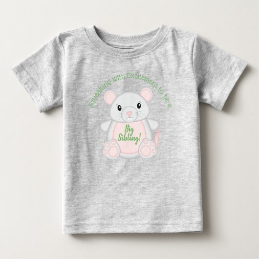 マウス赤ちゃんシャワー ベビーTシャツ (正面)