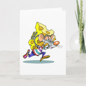 マウス運のチーズのグリーティングカード カード