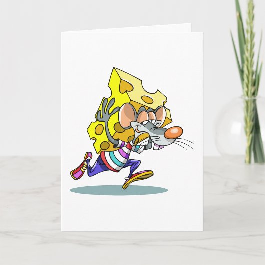 マウス運のチーズのグリーティングカード カード