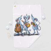 マウス音楽バンドゴルフタおもしろいオル ゴルフタオル (インサイチュ)