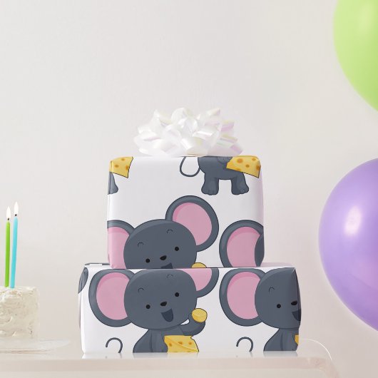 マウス食べチーズ ラッピングペーパー