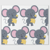 マウス食べチーズ ラッピングペーパー (フラット)