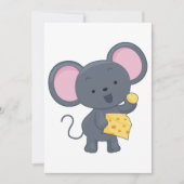 マウス食べチーズ 招待状 (正面)