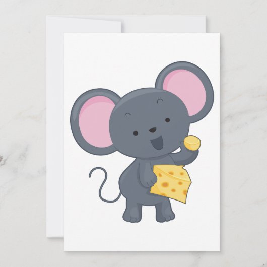 マウス食べチーズ 招待状 (正面)