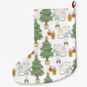 マウス飾のクリスマスツリー ラージクリスマスストッキング (裏面)