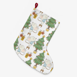 マウス飾のクリスマスツリー ラージクリスマスストッキング