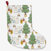 マウス飾のクリスマスツリー ラージクリスマスストッキング (正面)