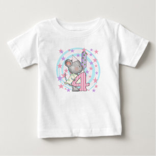 マウス4th誕生日Tシャツとギフト ベビーTシャツ