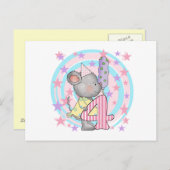 マウス4th誕生日Tシャツとギフト ポストカード (正面/裏面)