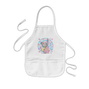 マウス4th誕生日Tシャツとギフト 子供用エプロン