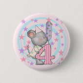 マウス4th誕生日Tシャツとギフト 缶バッジ (正面)