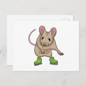 マウス アイススケート アイススケート ポストカード (正面/裏面)