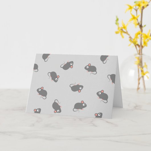 マウス カード (黄色い花)