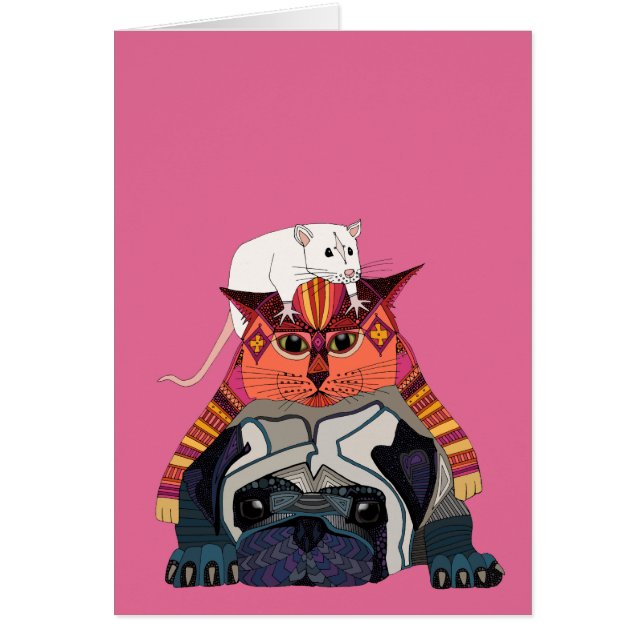 マウス キャット パグ ピンク (正面)