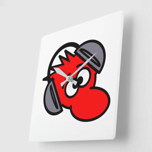 マウス スクエア壁時計 (傾斜)