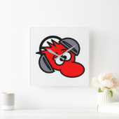 マウス スクエア壁時計 (ホーム)