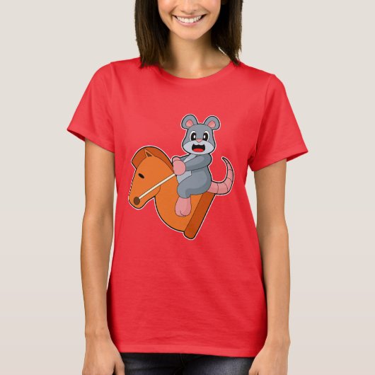 マウス チェスの駒 ナイト チェス Tシャツ (正面)