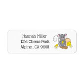 マウス、チーズ、およびエデルワイス差出人住所ラベル ラベル (正面)