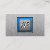 マウス; ブラシをかけられた金属一見 名刺 (裏面)