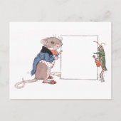 マウス＆ホタルガエルがあなたの写真を掲げる ポストカード (正面)