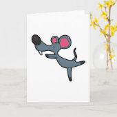 マウス ヨガのストレッチ エクササイズ カード (黄色い花)