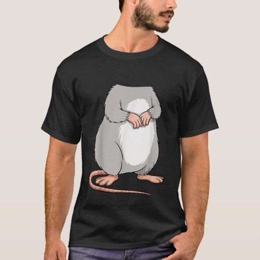 マウス・ラットTシャツ 大人 子供 男性 女性 ボディ マウス・ラ Tシャツ (正面)