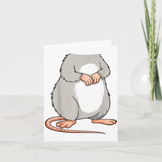 マウス ラ 大人 子供 男性 女性 ボディ マウス ラット コスチューム カード (正面)