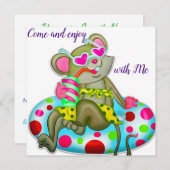 マウス 招待状 (正面/裏面)