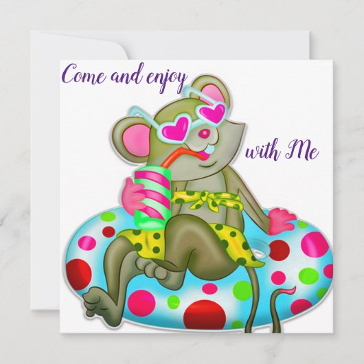 マウス 招待状 (正面)