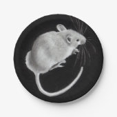 マウス: 現実的な鉛筆のスケッチ: プレートのマウス! ペーパープレート (正面)