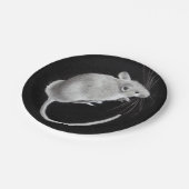 マウス: 現実的な鉛筆のスケッチ: プレートのマウス! ペーパープレート (アングル)