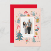 マウス 生き物が休みの間を揺り動かしていなかった 招待状 (正面/裏面)