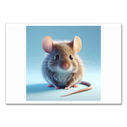 マウス(생쥐) – 韓国語フラッシュカード テーブルナンバー (正面)