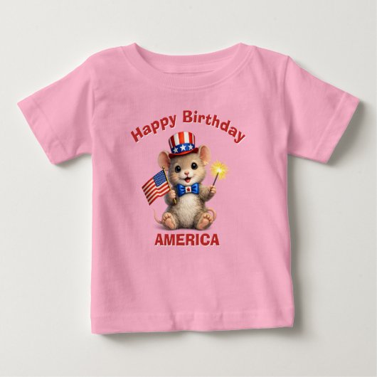 マウス (5i) 愛国少年Tシャツ ベビーTシャツ (正面)