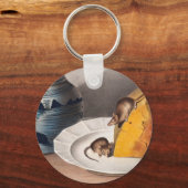 マウス(Mus-musculus)イラストレーション キーホルダー (正面)