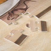 マウス(Mus-musculus)イラストレーション ジグソーパズル (側面)