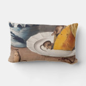 マウス(Mus-musculus)イラストレーション ランバークッション (裏面)