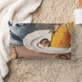 マウス(Mus-musculus)イラストレーション ランバークッション (ブランケット)