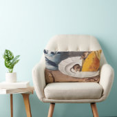 マウス(Mus-musculus)イラストレーション ランバークッション (椅子)