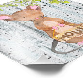 マウス – Woodland Friends – 水彩イラストレーション フォトプリント (角)