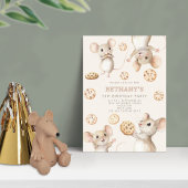 マウスCookie子供の誕生日パーティー 招待状