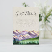 マウテ素朴ン結婚のゲスト詳細カード エンクロージャーカード (スタンド正面)