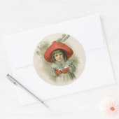 マウデハンフリー女子とスノーボール ラウンドシール (封筒)